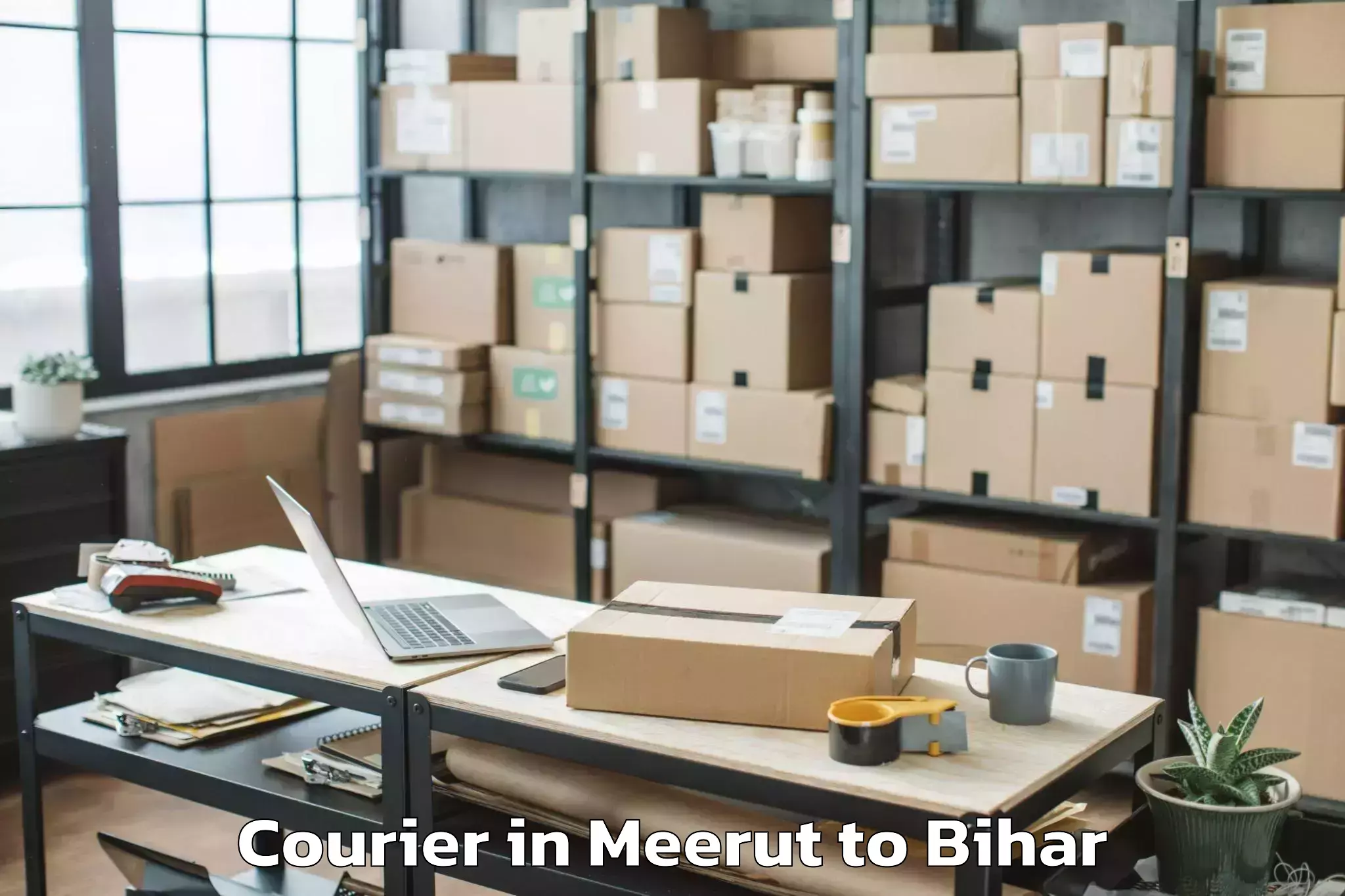 Book Meerut to Barharia Courier Online